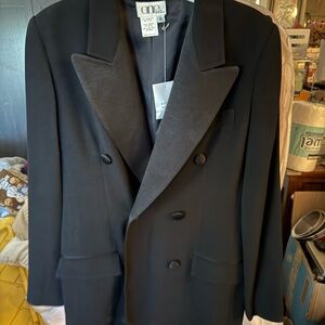 On Running Black Double-Breasted Blazer